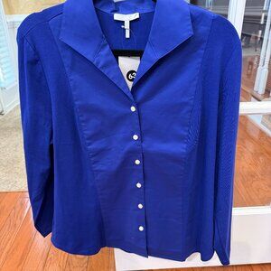 Hinson Wu - Donna Blouse - Marine Blue - XL - NWT